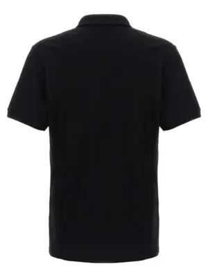Logo embroidery polo shirt A160302421555 MOSCHINO Black