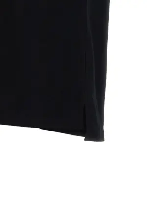 Logo embroidery polo shirt 100% cotton MOSCHINO Black