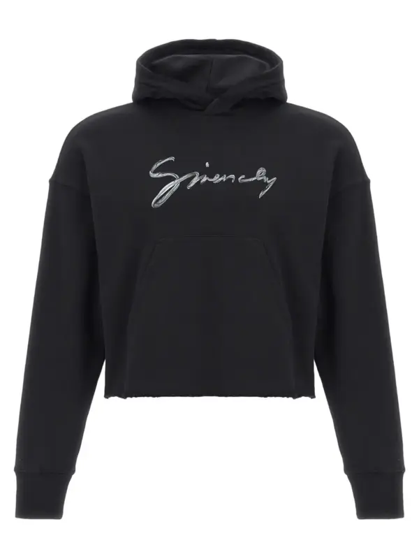 Cropped hoodie GIVENCHY Black