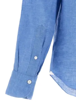 'Gaeta' shirt 100% linen FINAMORE Blue