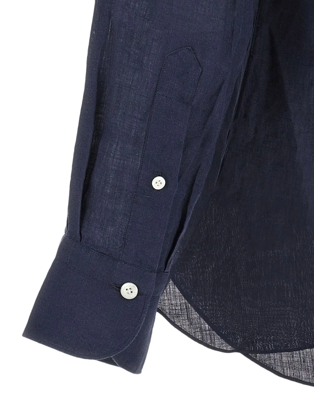 Сорочка Finamore Gaeta Синя 4 'Gaeta' shirt 100% linen FINAMORE Blue