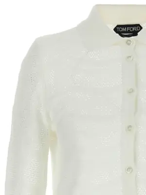 Openwork cardigan Woman TOM FORD White
