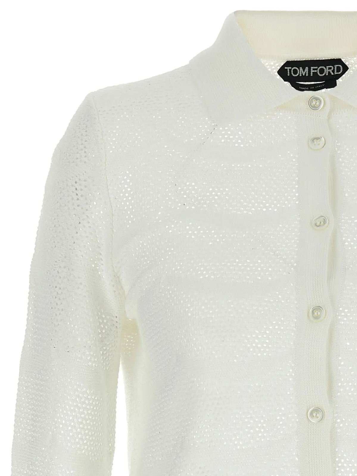 Кардиган Tom Ford Openwork Білий 3 Openwork cardigan Woman TOM FORD White