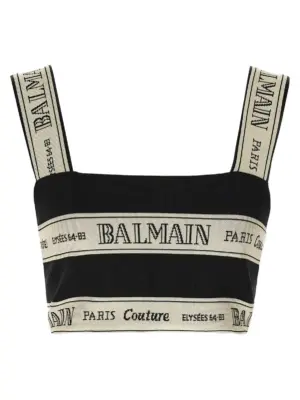 'Nastro Balmain' top BALMAIN Black