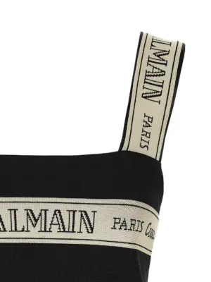 'Nastro Balmain' top Woman BALMAIN Black