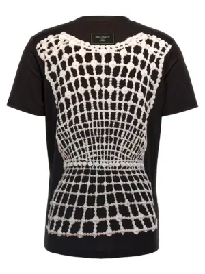 Trompe l'oeil t-shirt EF1EF000GE48EAB BALMAIN Black