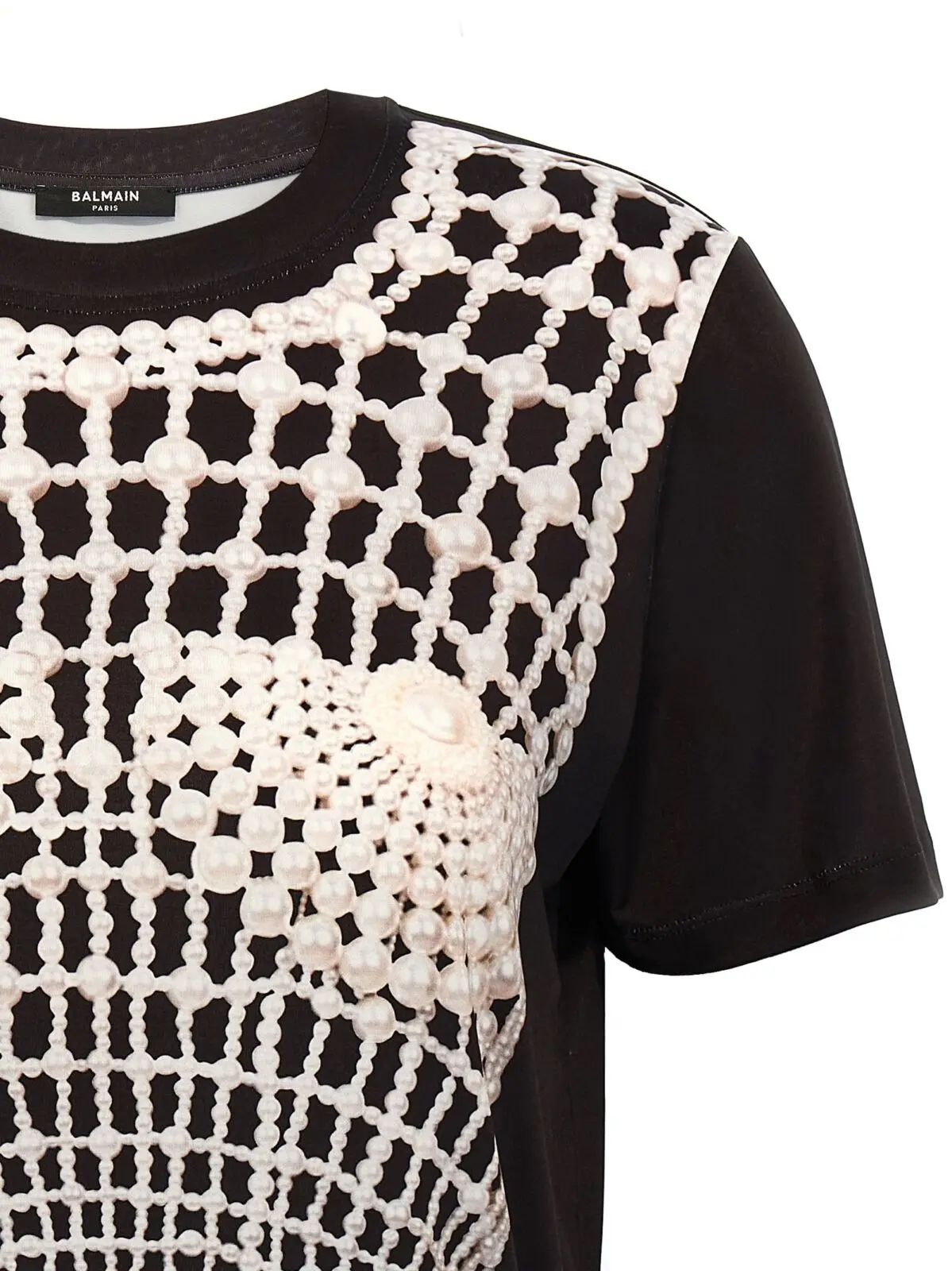Футболка Balmain Trompe l'oeil Чорна 3 Trompe l'oeil t-shirt Woman BALMAIN Black
