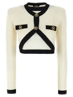 'Filo Leone Catena' sweater BALMAIN White/Black