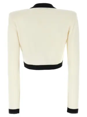 'Filo Leone Catena' sweater EF1KA120KH91GAU BALMAIN White/Black