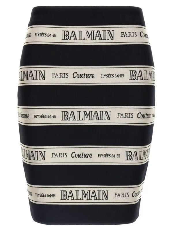 'Nastro Balmain' skirt BALMAIN Black