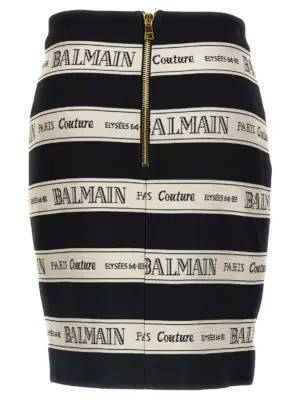'Nastro Balmain' skirt EF1LC245JJ95EDY BALMAIN Black