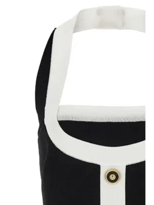 'Filo Leone Catena' dress Woman BALMAIN White/Black