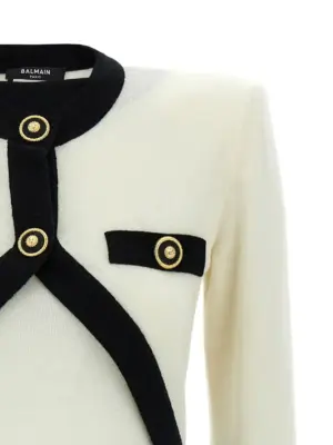 'Filo Leone Catena' dress Woman BALMAIN White/Black