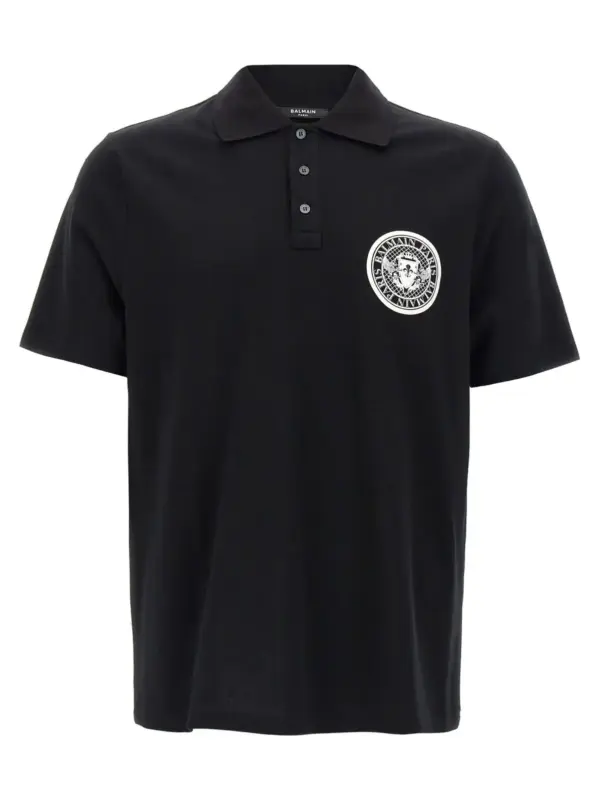 'Coin' polo shirt BALMAIN White/Black