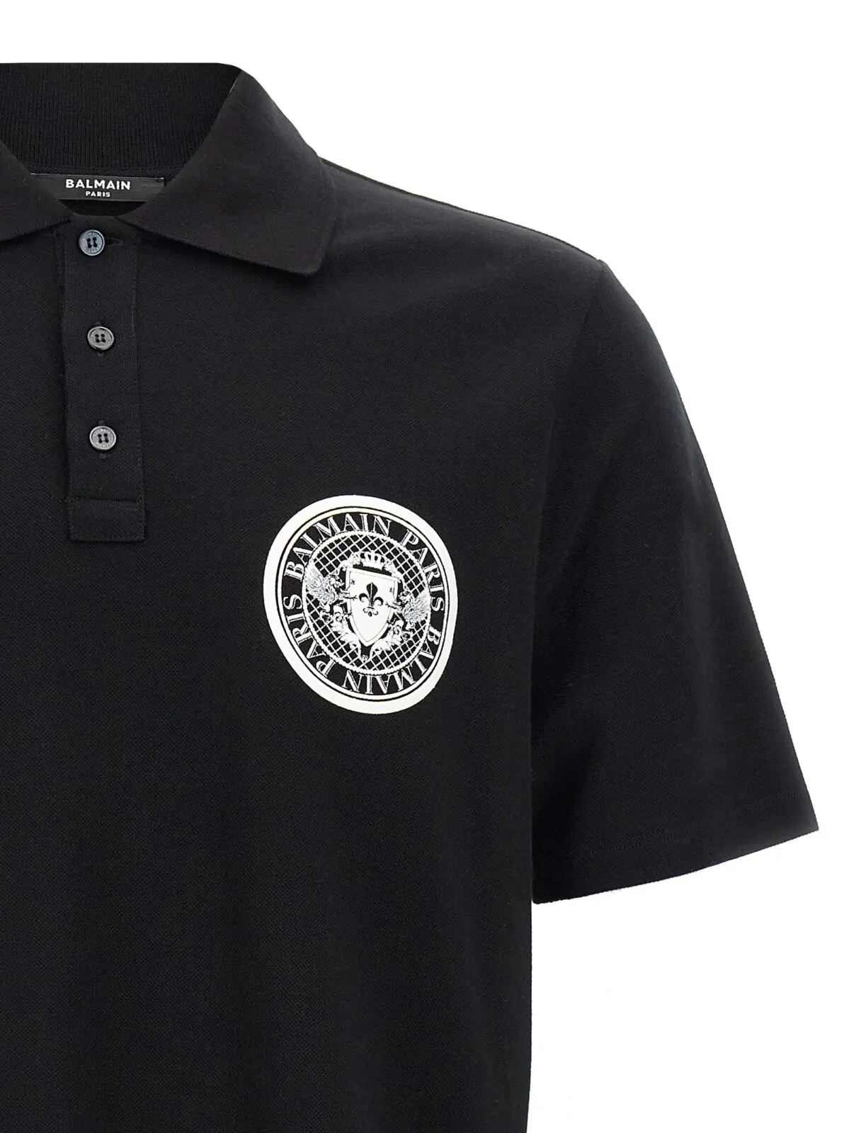 Поло Balmain Coin Чорно-біле 3 'Coin' polo shirt Man BALMAIN White/Black