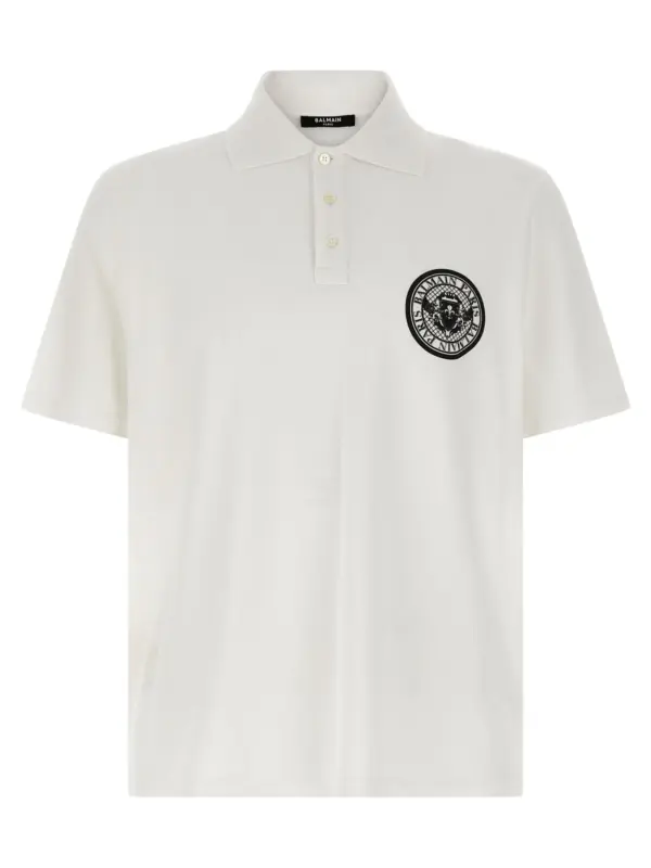 'Coin' polo shirt BALMAIN White/Black