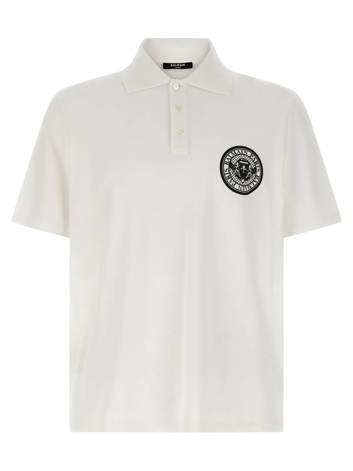 Поло Balmain Coin Чорно-біле 1 'Coin' polo shirt BALMAIN White/Black