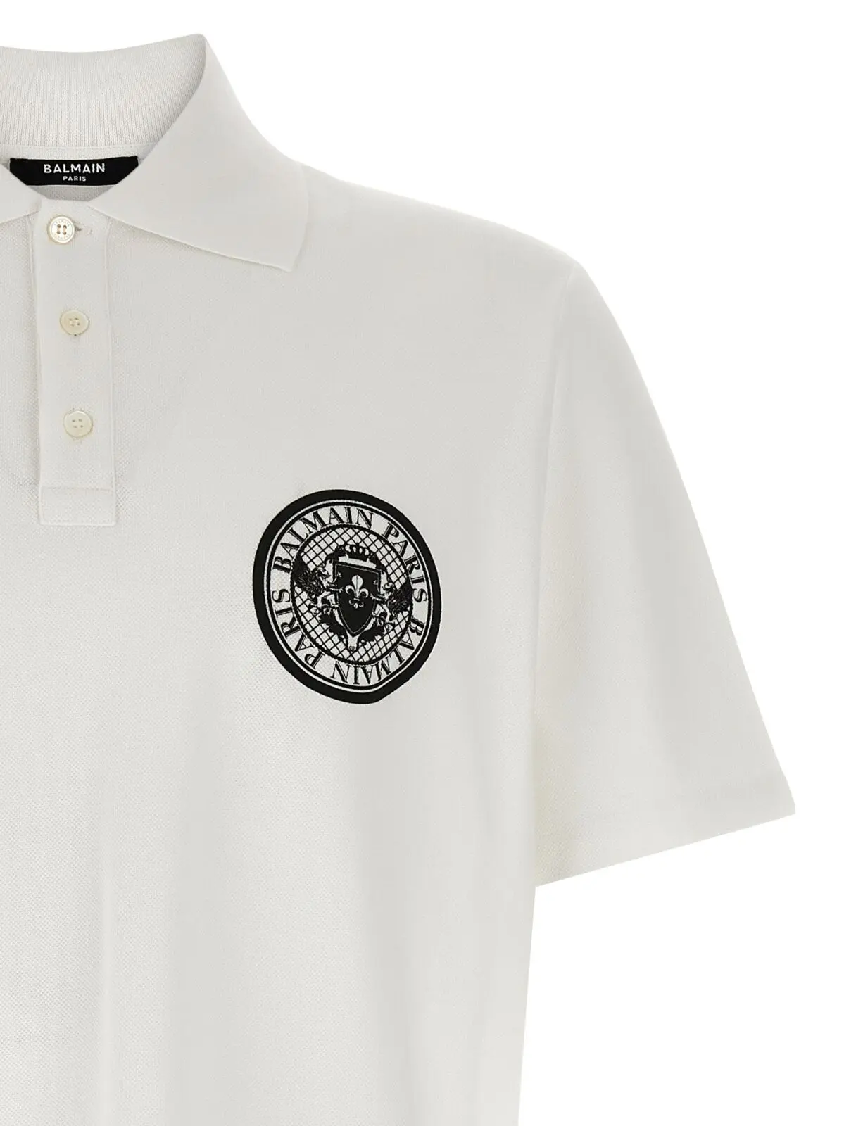 Поло Balmain Coin Чорно-біле 3 'Coin' polo shirt Man BALMAIN White/Black