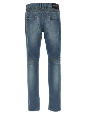 'Biker' jeans EH1MG115DF446FF BALMAIN Blue
