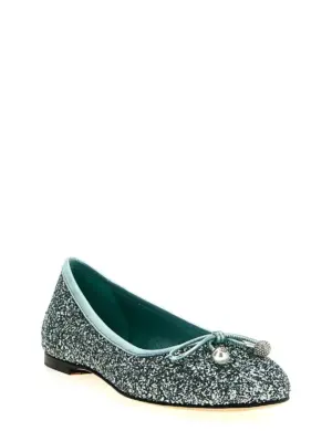 'Elme' ballet flats ELMEFLATPZFAQUAGREEN JIMMY CHOO Green