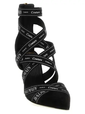 'Couture Ribbon-Print' pumps EN1UH092TKWB0PA BALMAIN Black