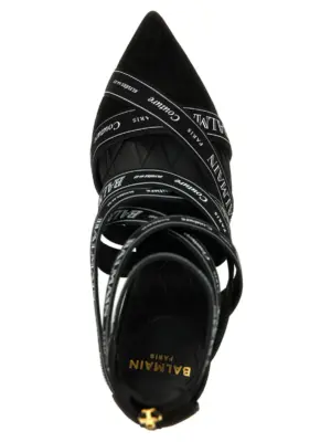 'Couture Ribbon-Print' pumps 100% goat leather (Capra Hircus Hircus) BALMAIN Black