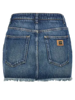 Denim mini skirt F4C2TDG8MR2S9001 DOLCE & GABBANA Blue