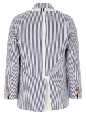 Single-breasted seersucker blazer FBC930H00572415 THOM BROWNE Multicolor