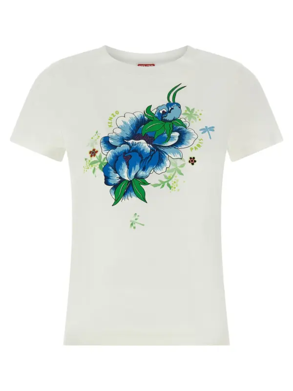 'Kenzo Peonies' T-shirt KENZO White