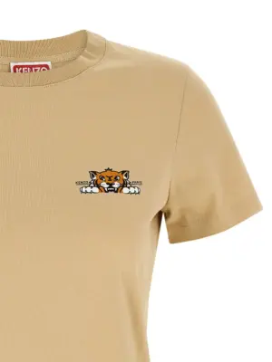 'Kenzo Happy Tiger' T-shirt Woman KENZO Beige