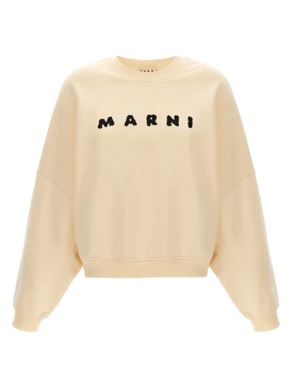 Logo print sweatshirt MARNI White