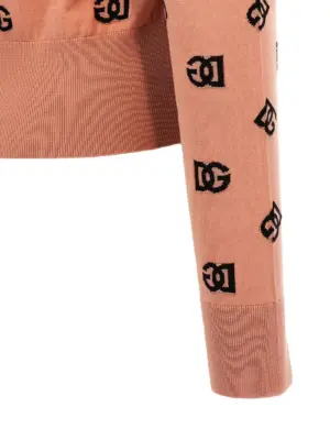 Logo sweater 91% virgin wool 9% silk DOLCE & GABBANA Pink