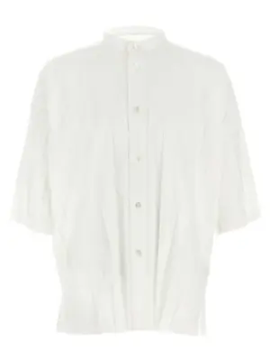 'Edge Shirt' shirt HOMME PLISSE' ISSEY MIYAKE White