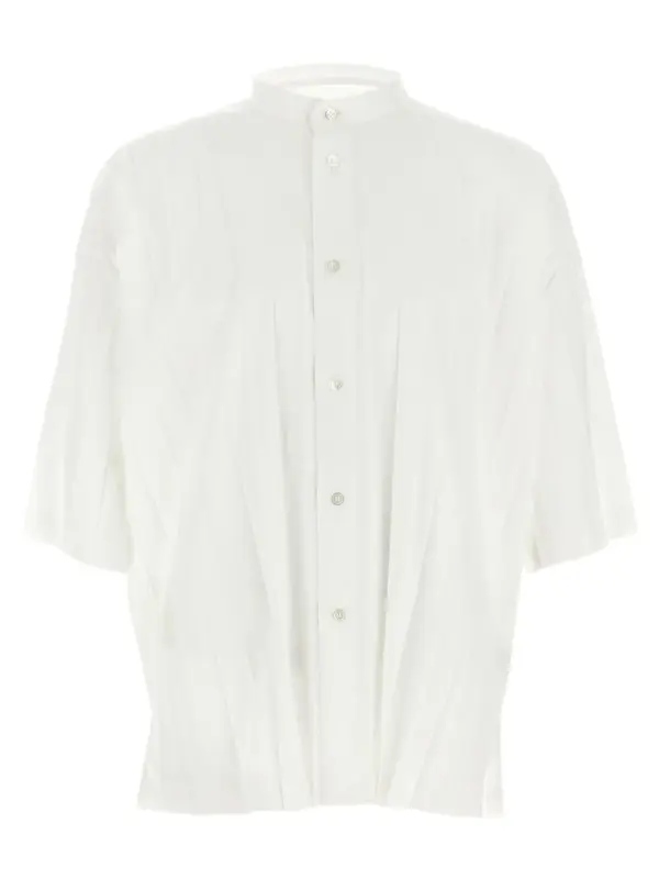 'Edge Shirt' shirt HOMME PLISSE' ISSEY MIYAKE White