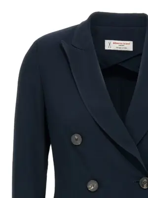 Double-breasted blazer Woman ALBERTO BIANI Blue