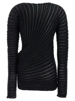'Stream' top IM56KN82315 ISSEY MIYAKE Black