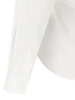 One-shoulder shirt 94% cotton 6% elastane MOSCHINO White