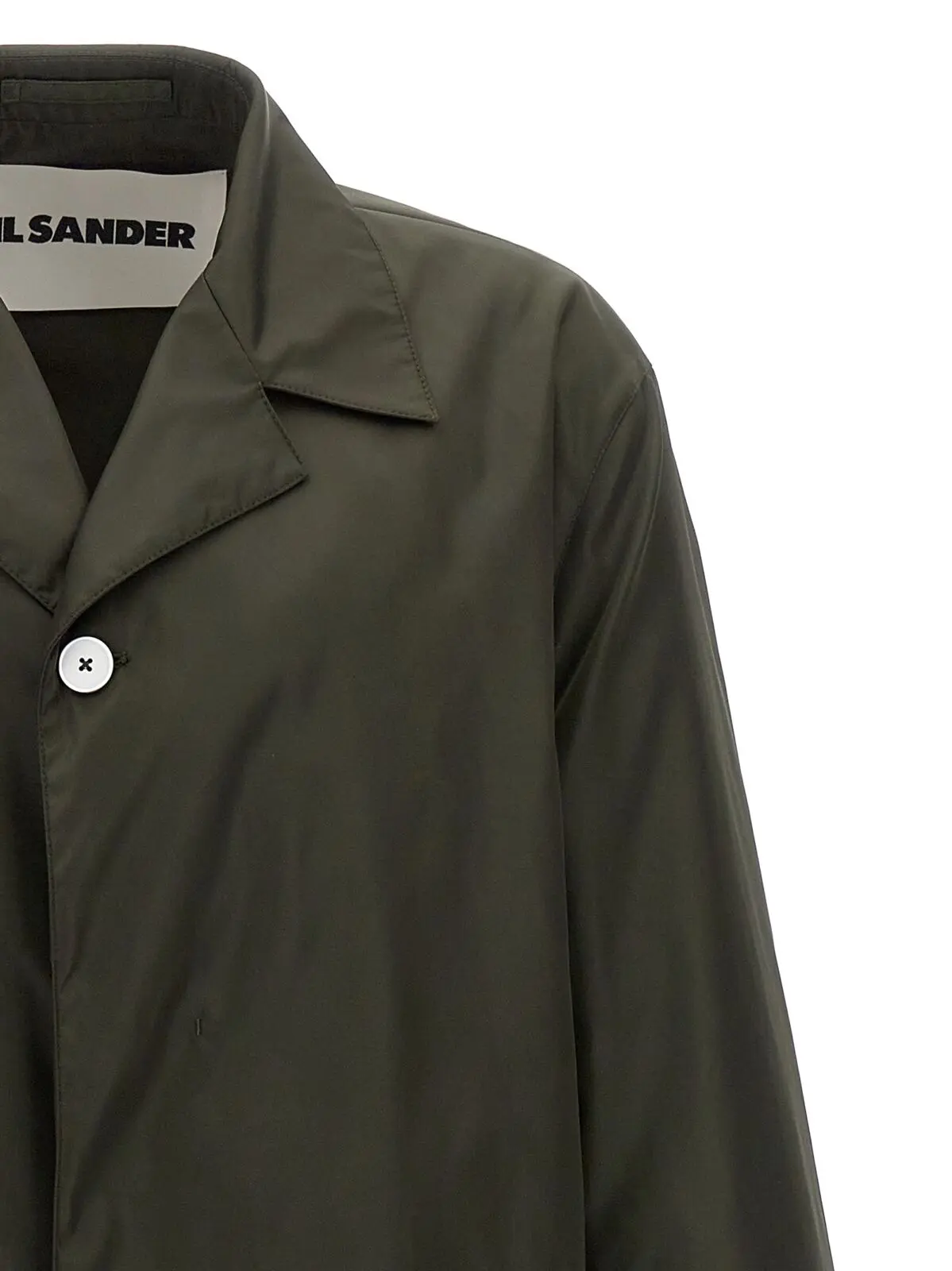 Тренч Jil Sander Single-breasted Зелений 3 Single-breasted trench coat Man JIL SANDER Green