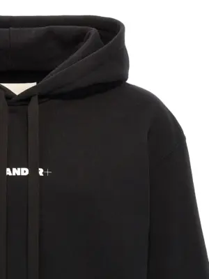 Logo hoodie Man JIL SANDER Black
