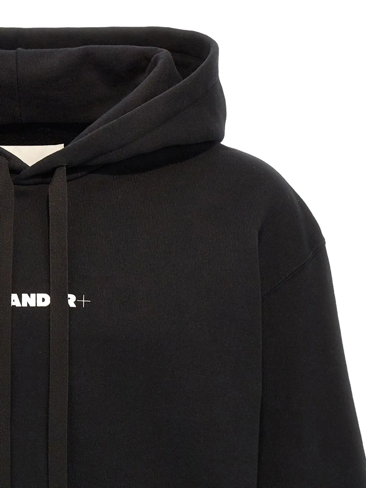Худі Jil Sander Logo Чорний 3 Logo hoodie Man JIL SANDER Black