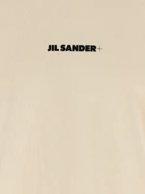 Logo sweatshirt 100% cotton JIL SANDER Beige