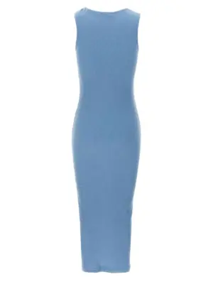 Logo ribbed dress JD0043PG1717830 J.W.ANDERSON Light Blue