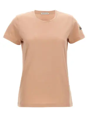 Logo patch t-shirt MONCLER Pink