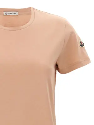 Logo patch t-shirt Woman MONCLER Pink