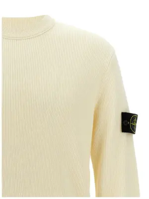 Logo badge sweater Man STONE ISLAND White