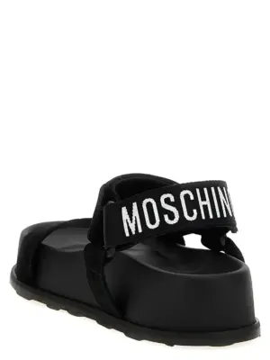 Suede sandals Woman MOSCHINO Black