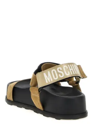 Suede sandals Woman MOSCHINO Beige