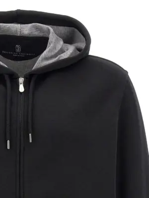 Zip hoodie Man BRUNELLO CUCINELLI Black