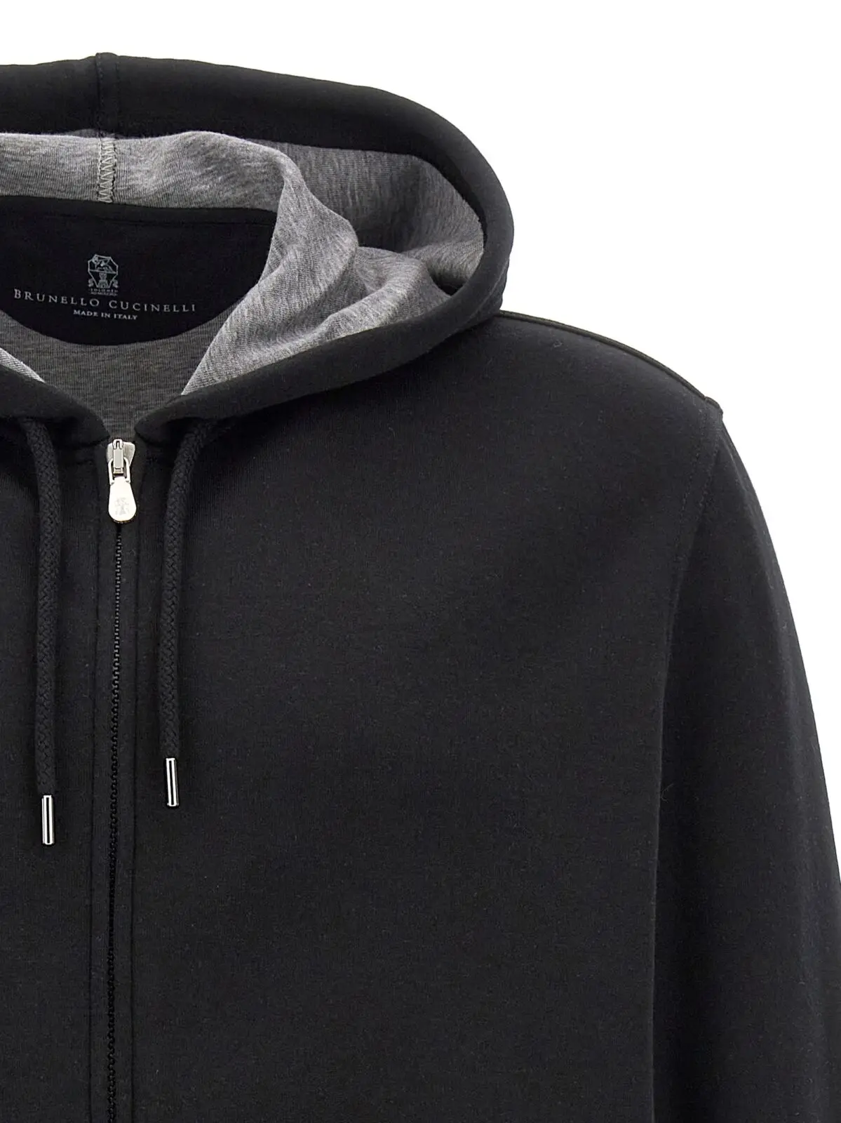 Худі Brunello Cucinelli Zip Синє 3 Zip hoodie Man BRUNELLO CUCINELLI Black