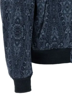 Jacquard bomber jacket 46% cotton 36% polyester 15% viscose 2% polyamide 1% elastane ETRO Blue